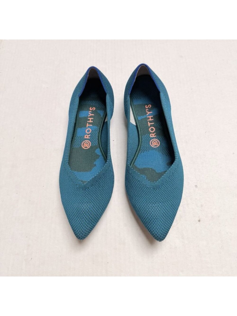 Rothy's‎ Aquamarine Point Womens 10 Flats Blue Comfort Career Travel Vacation